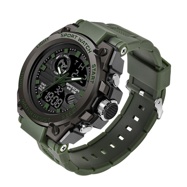 Relógio Masculino Militar Esportivo - Sanda Original Sport Lanus Store Verde Militar China 