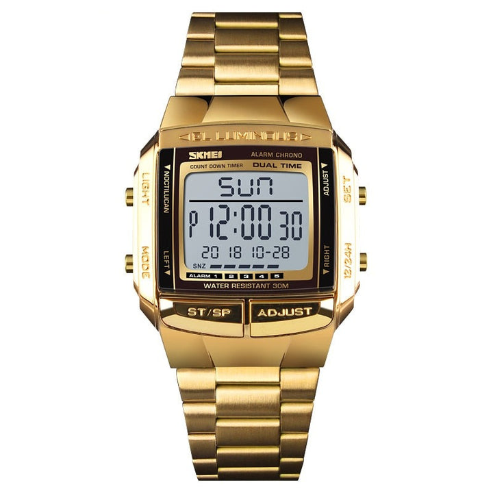 Relógio SKMEI Original Militar Esportivo Digital Lanus Store Dourado 
