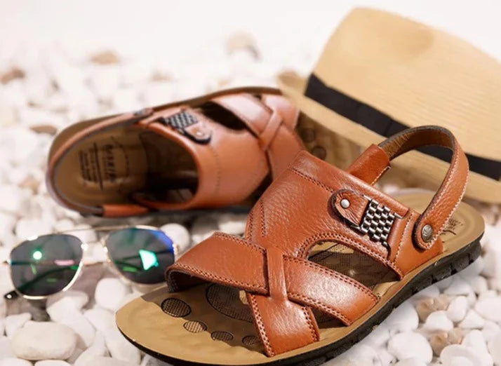 Sandália de Couro Masculina Legítimo - Moda Casual REF019 Lanus Store 