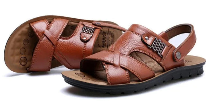 Sandália de Couro Masculina Legítimo - Moda Casual REF019 Lanus Store 