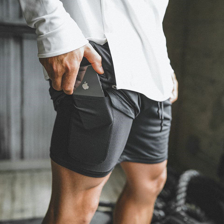 Short 2 em 1 Masculino Com Bolso - Bermuda De Corrida Lanus Store 