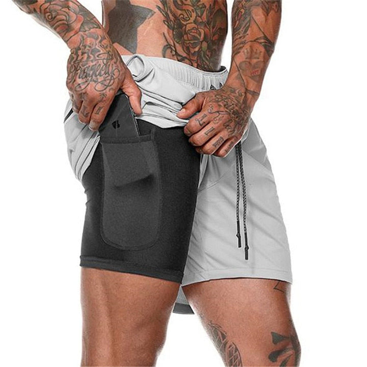 Short 2 em 1 Masculino Com Bolso - Bermuda De Corrida Lanus Store 