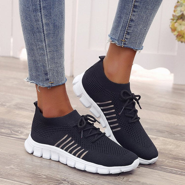 Tênis Feminino Casual Para Caminhada, Esportivo Confortável Lanus Store Tênis Feminino Preto 33 