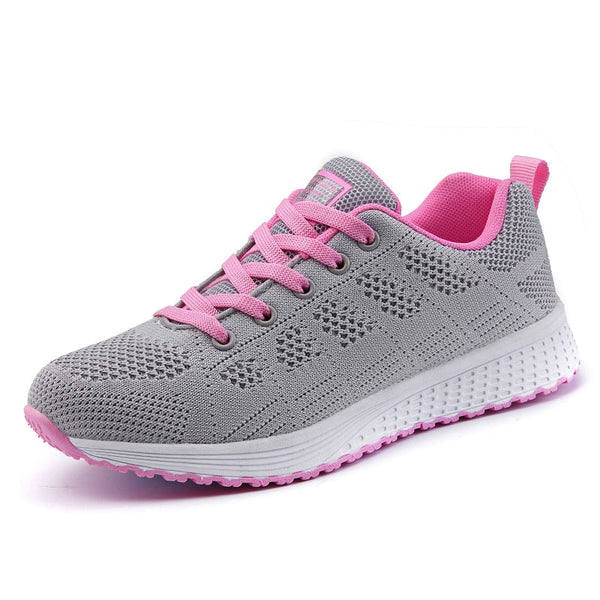 Tênis Feminino Vulcanizado de Malha Esportivo Confortável Lanus Store Tênis Feminino Cinza Esportivo 33 